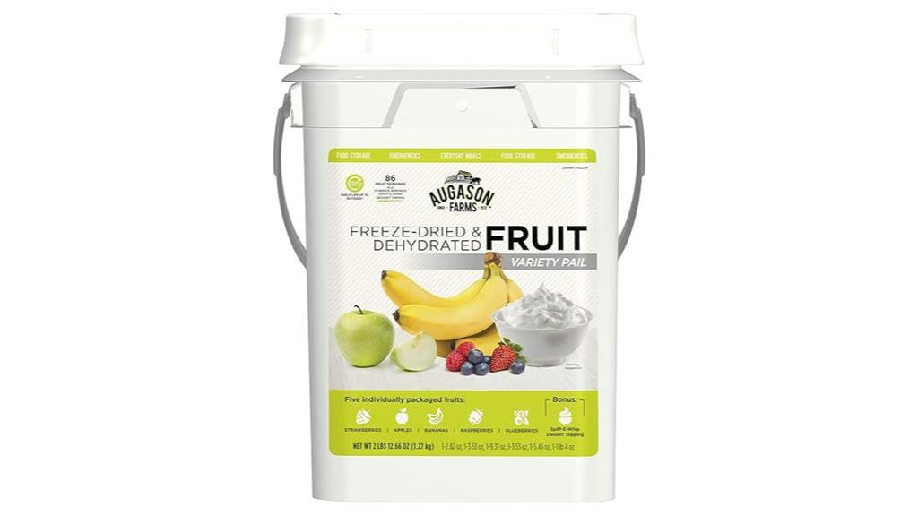 assorted dehydrated fruit bucket