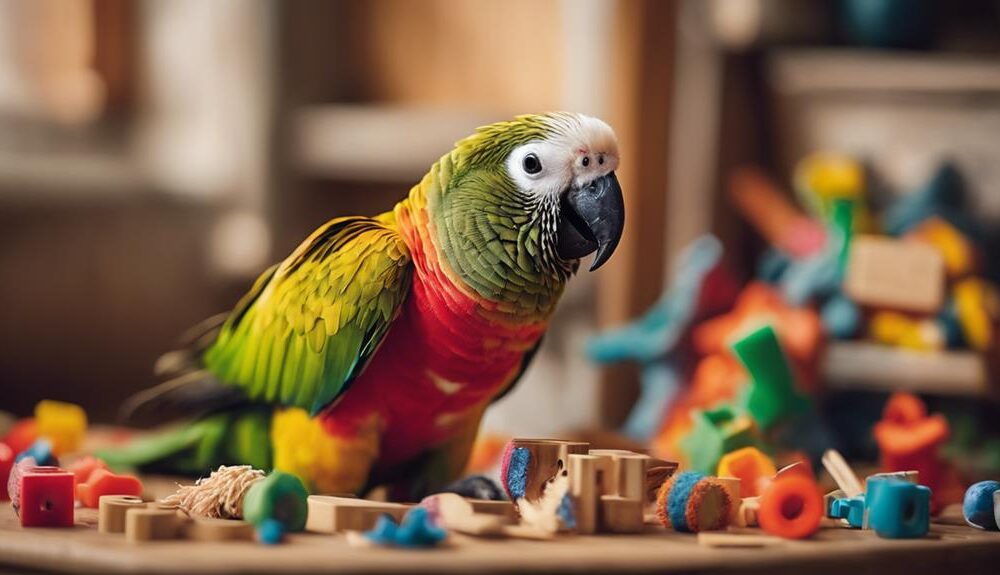 conures top foraging toys