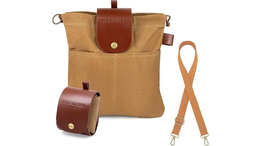 durable canvas foraging pouch