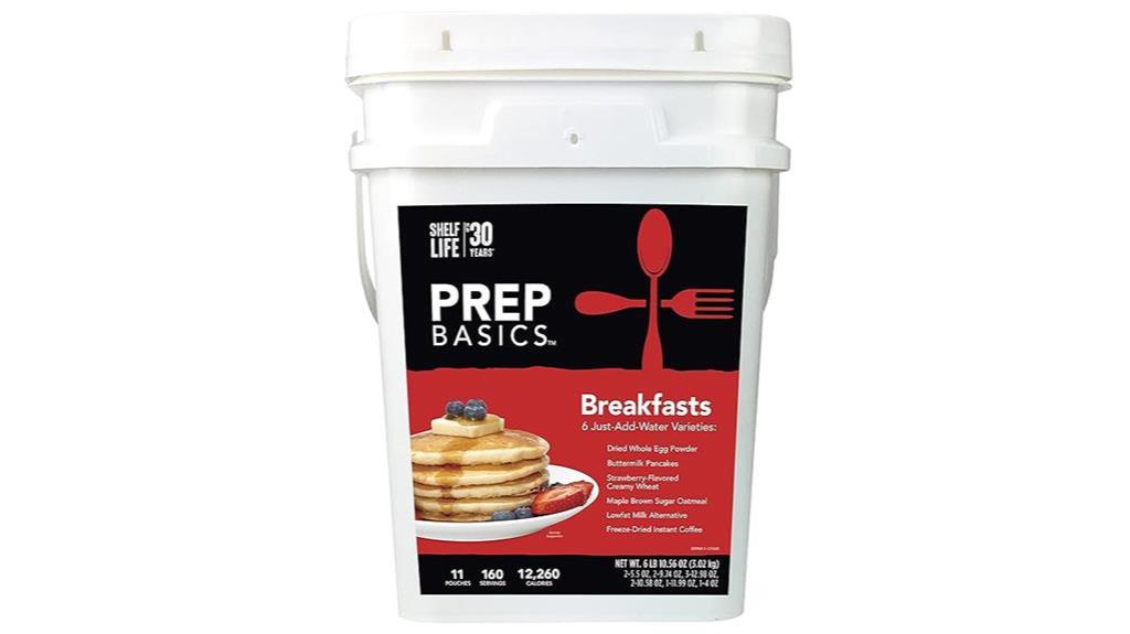 emergency breakfast options for prep
