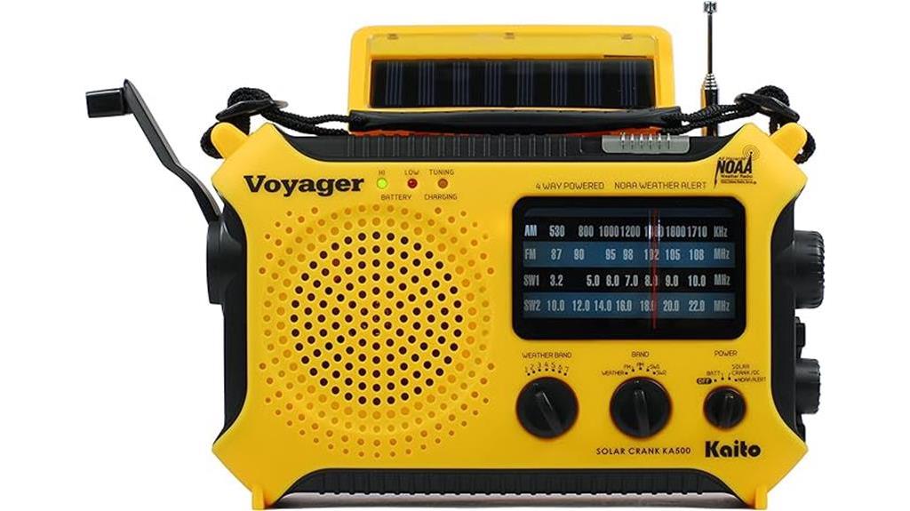 emergency radio with solar power