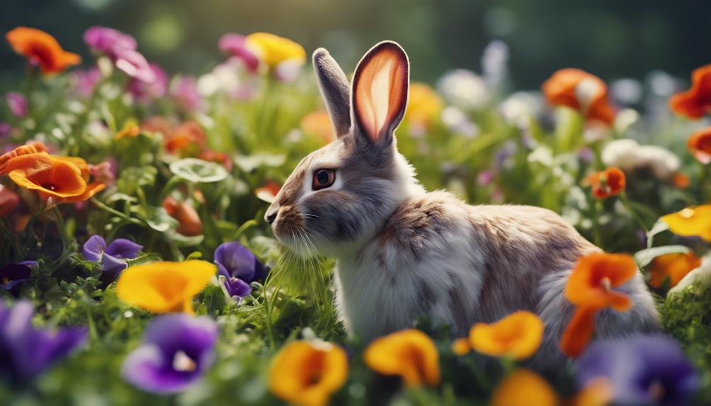 feeding rabbits safe flowers