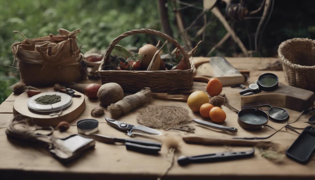 foraging gear and supplies