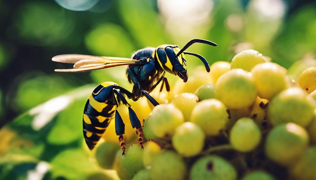 foraging wasps and stinging