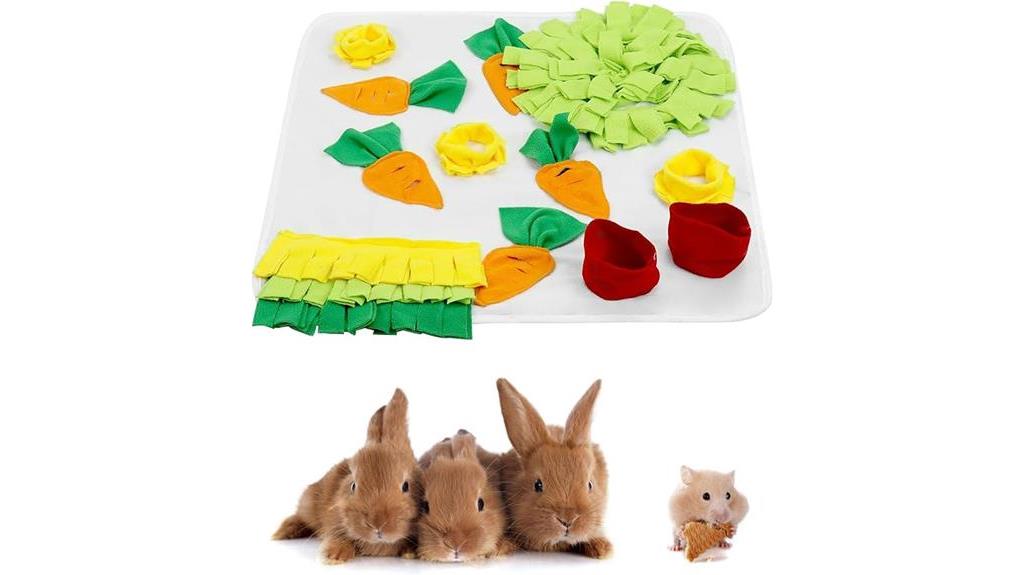 interactive rabbit enrichment mat