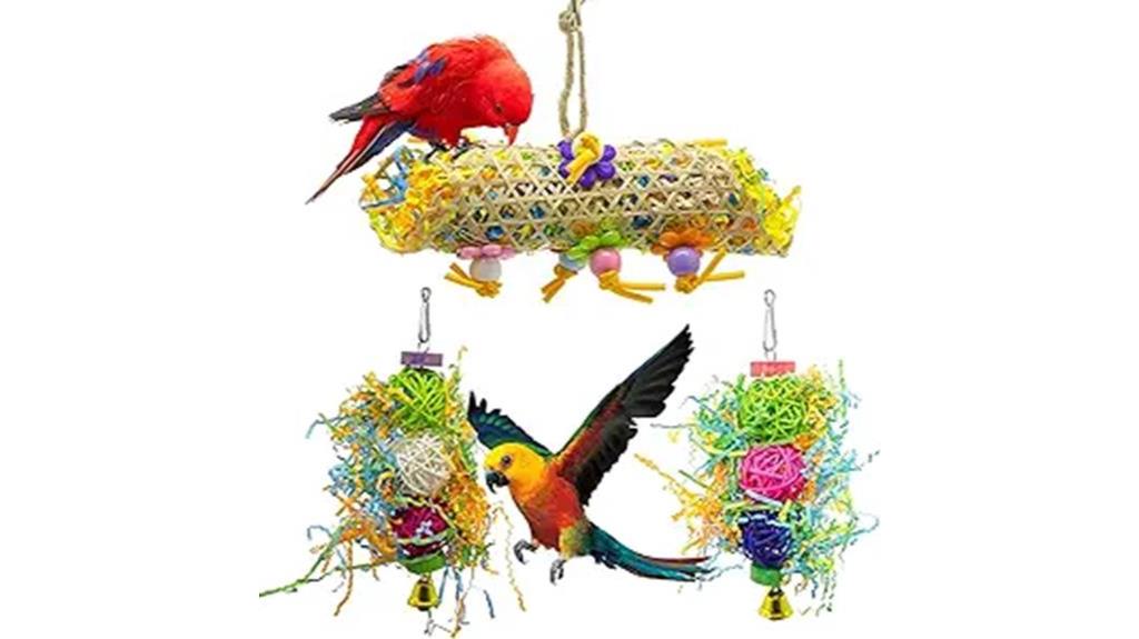 parrot foraging shredder toy