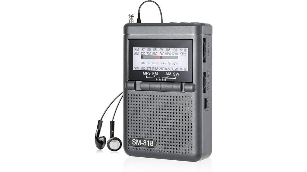 portable am fm radio features