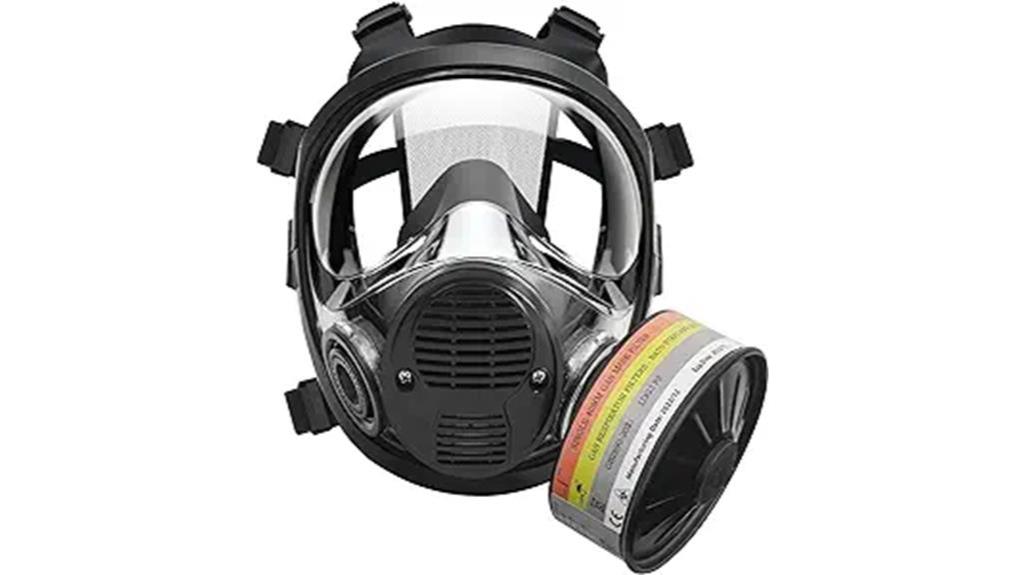 protective gas mask with filters