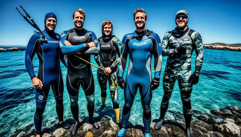 types of spearfishing wetsuits