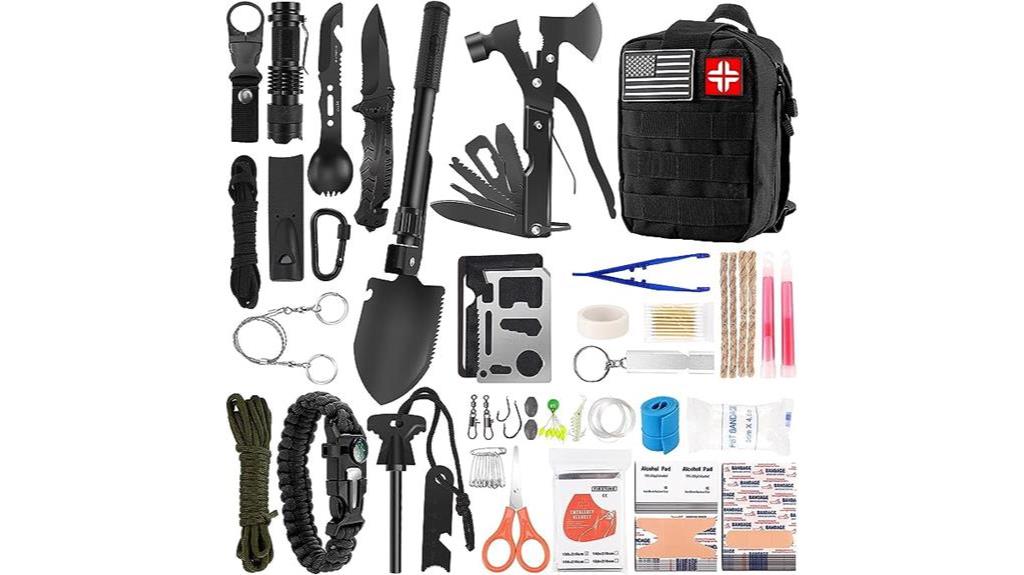 142 piece survival gear kit