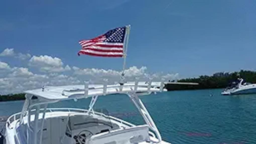 boat rod holder flag