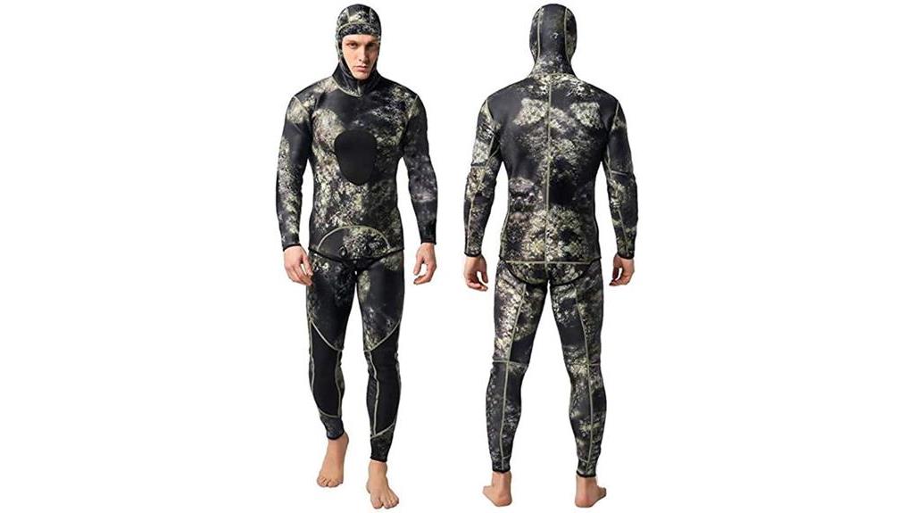 camo spearfishing wetsuit for men