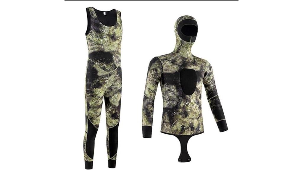 camouflage neoprene scuba suit