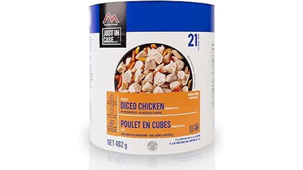 canned diced chicken product