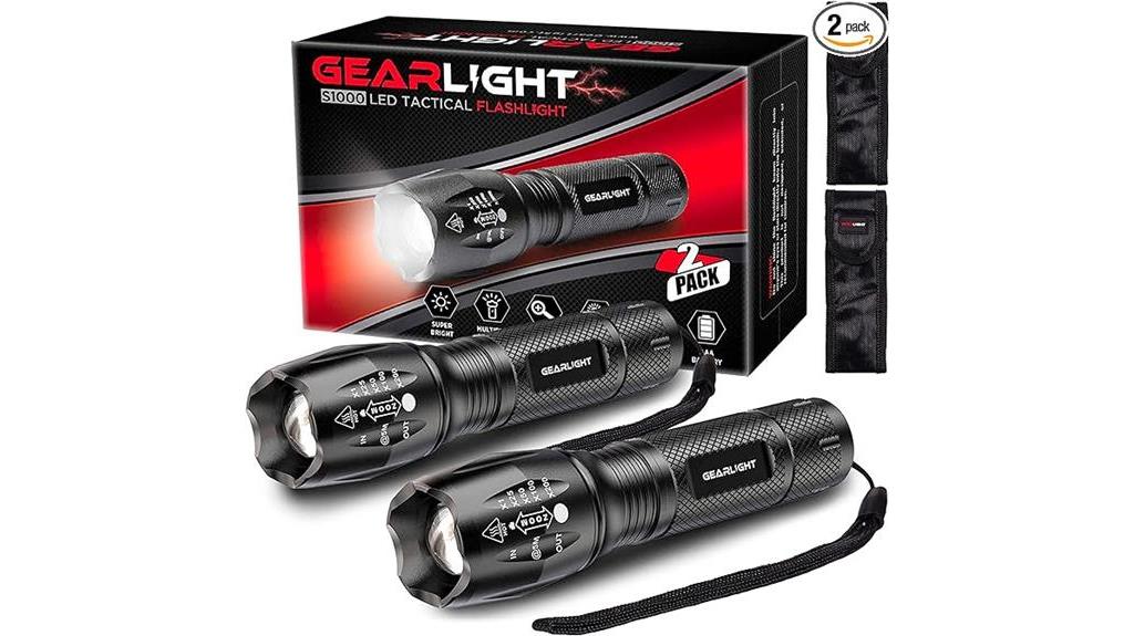 compact led camping flashlights