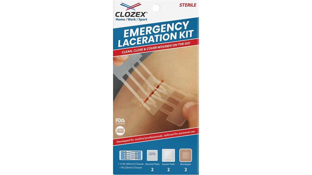 emergency laceration kit contents