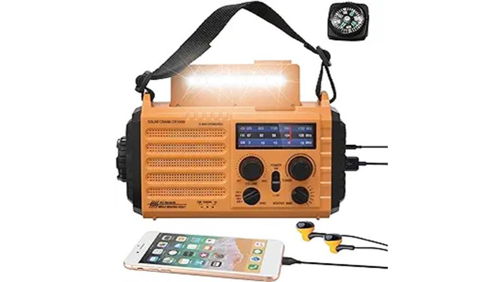 emergency radio with 5 power options