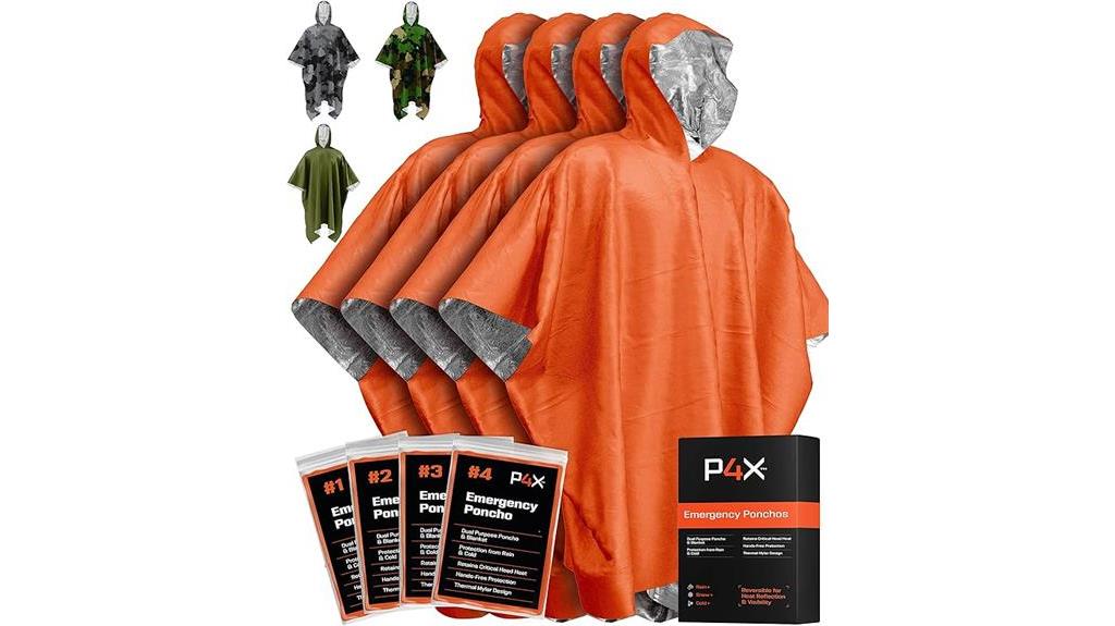 emergency rain poncho kit