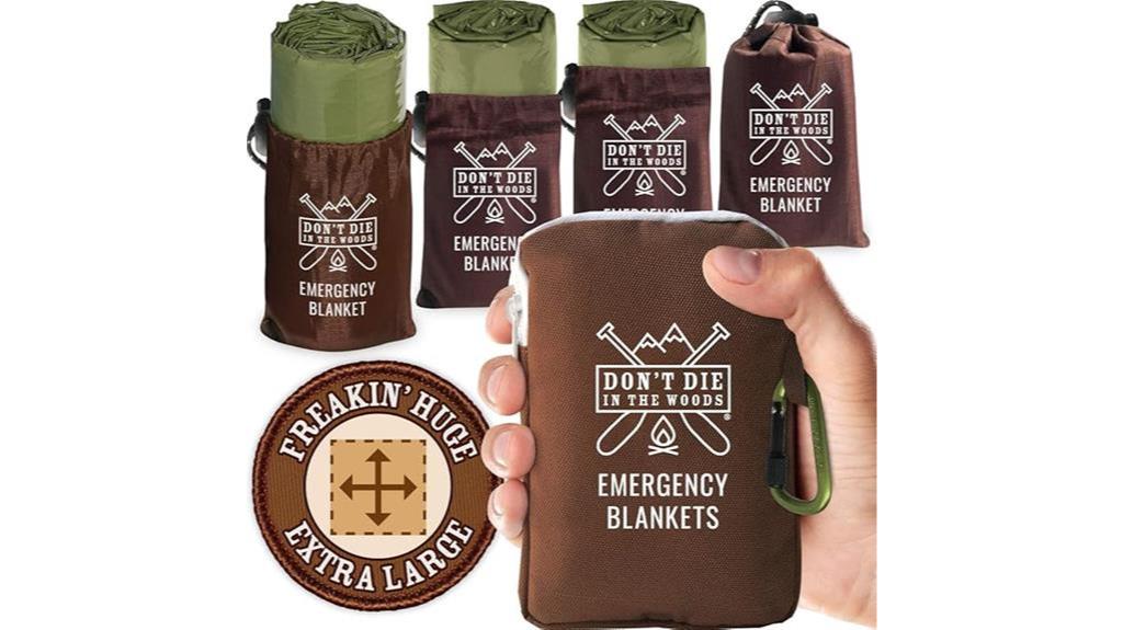 emergency survival blankets 4 pack