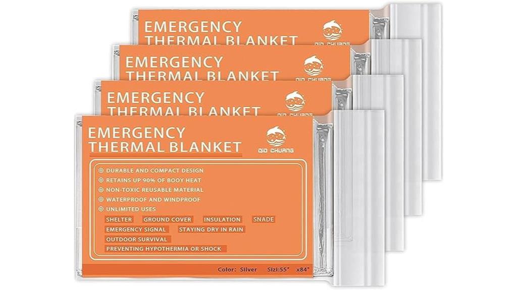 emergency thermal blanket set