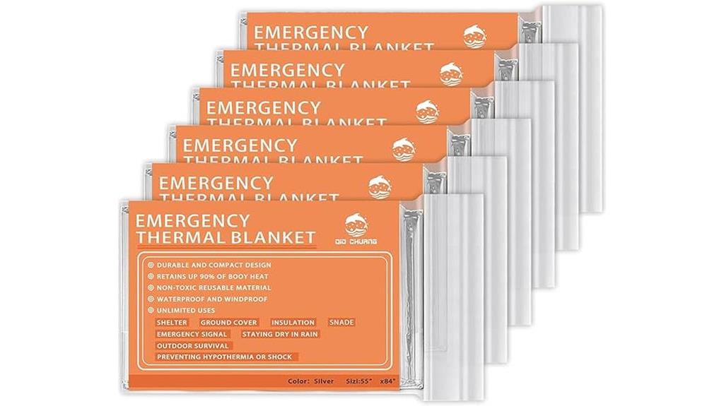 emergency thermal blankets pack