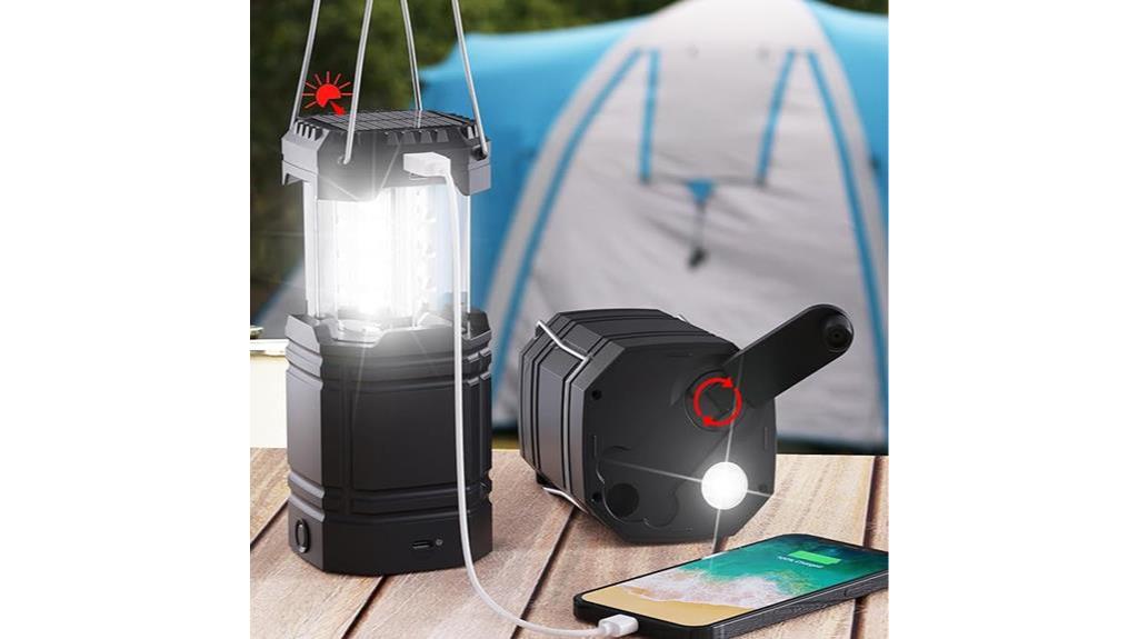 high capacity solar camping lantern