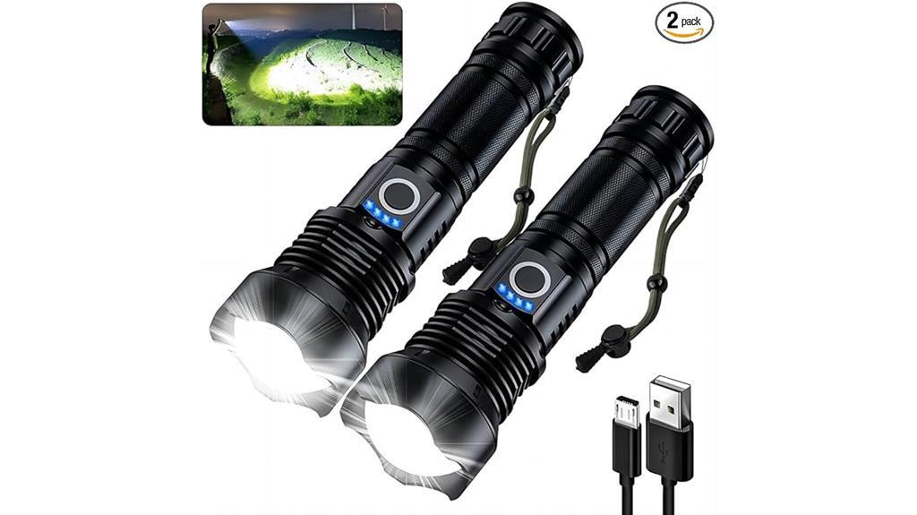 high lumens rechargeable flashlights