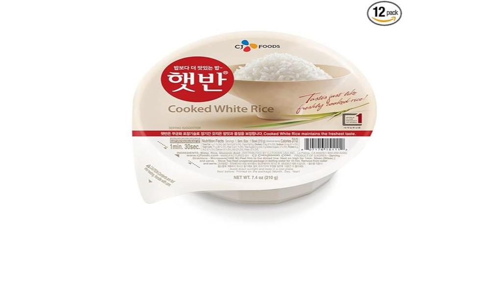 instant white rice option