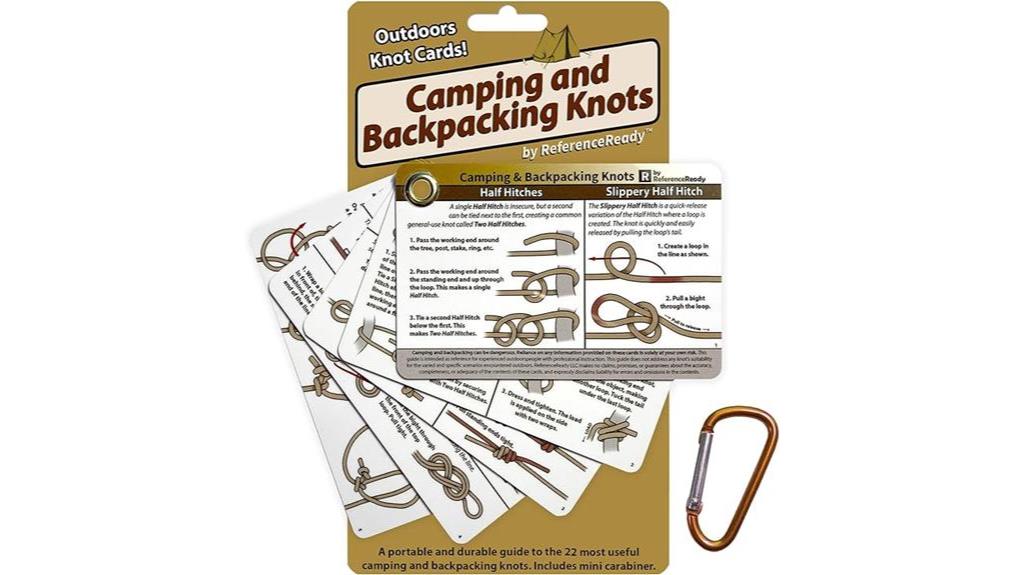 knot tying reference with carabiner