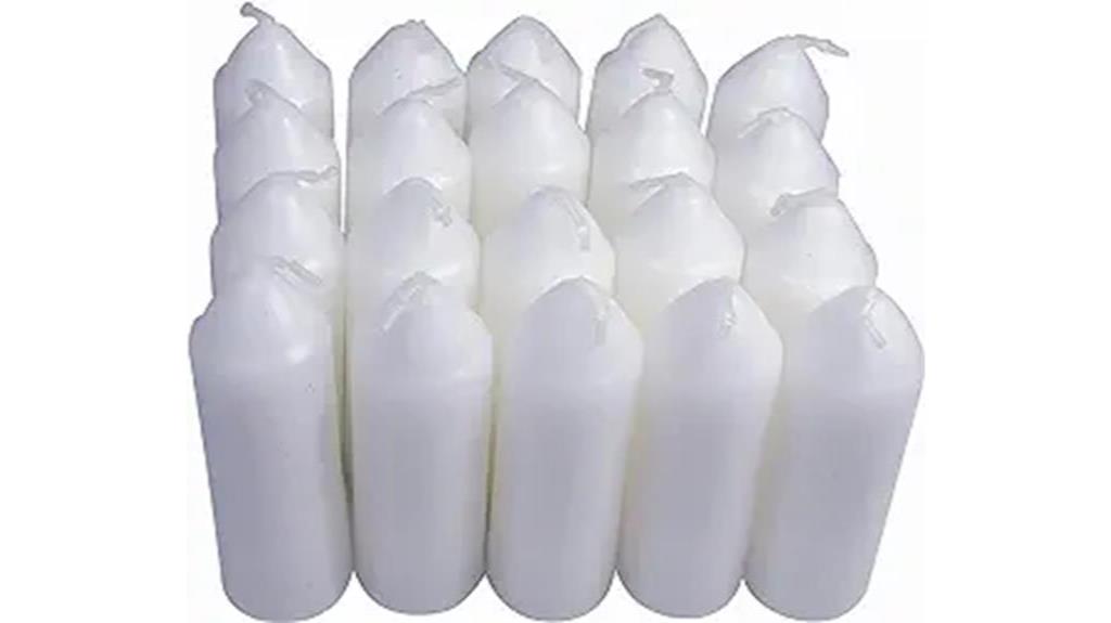 long lasting white candles