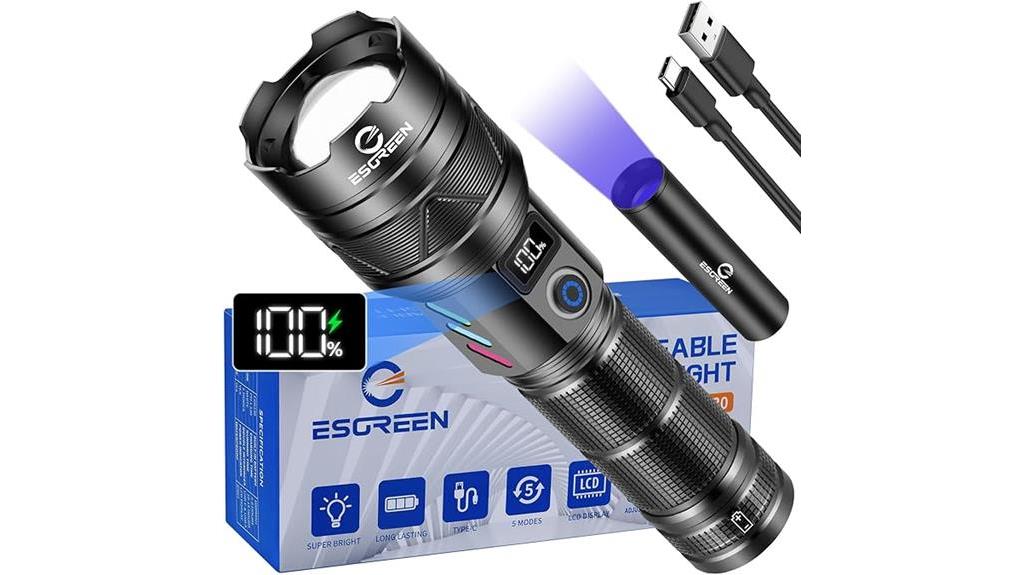 powerful rechargeable led flashlight