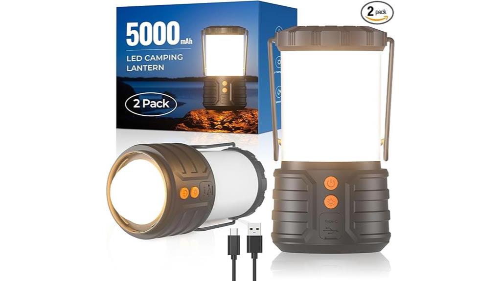 rechargeable camping lantern set