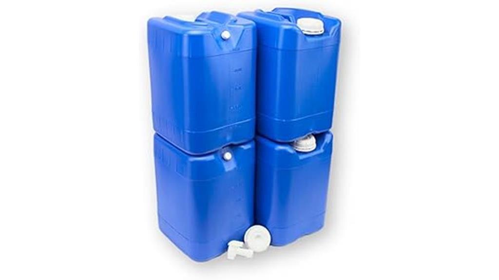 stackable water containers with spigot