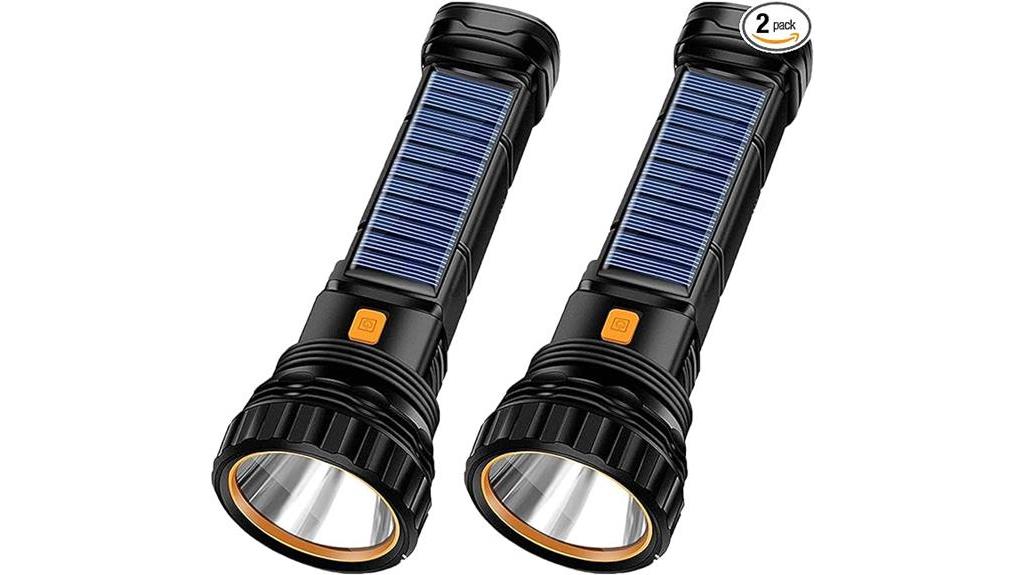 versatile solar rechargeable flashlight