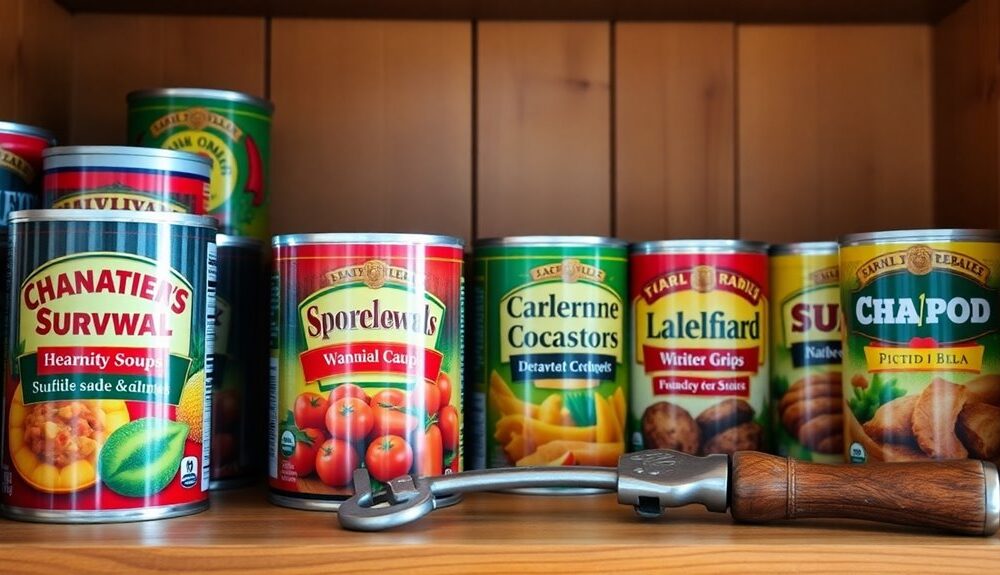 emergency canned food supplies