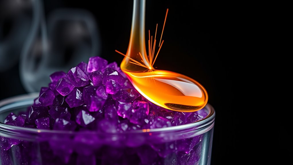 chemical reaction ignites fire
