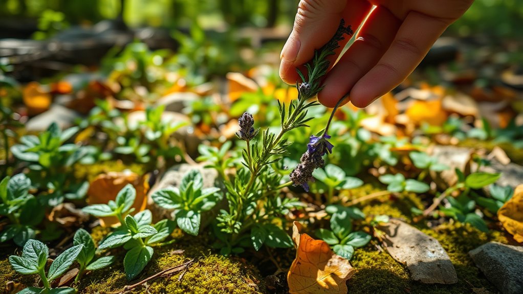 gathering healing plant remedies