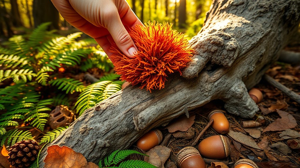 gathering natural craft supplies