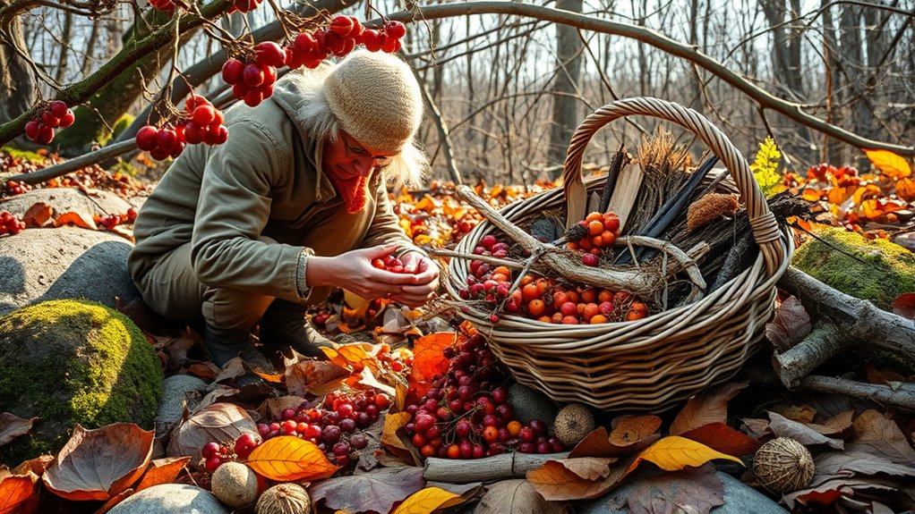 harvesting seasonal natural dyes