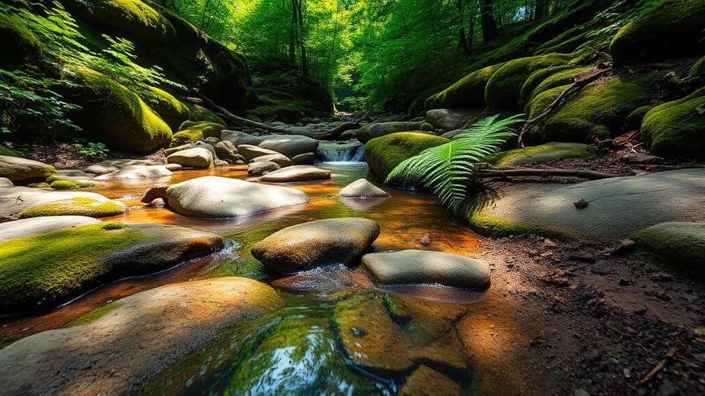 identify water through vegetation