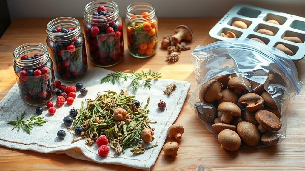 proper freezing wild edibles