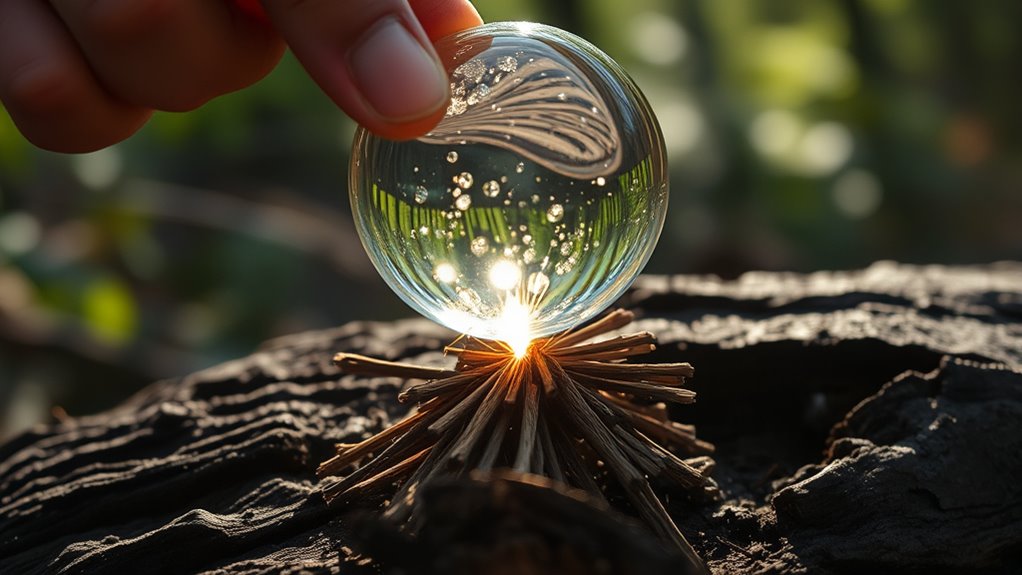 water filled lens ignition technique