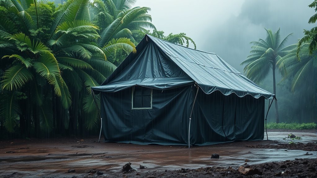 waterproof layered shelter construction