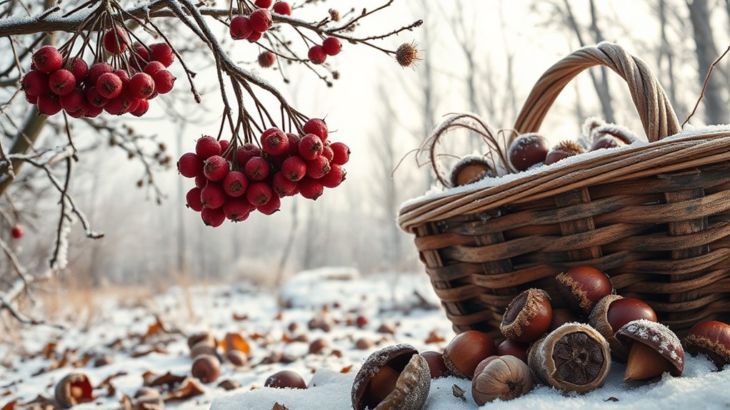 winter wild foods foraging