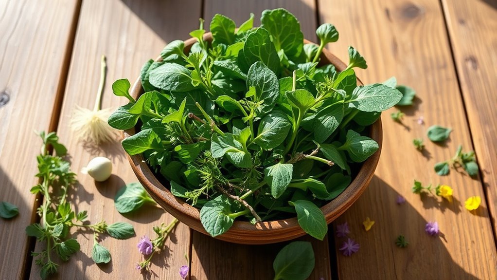 enhance wild greens flavor