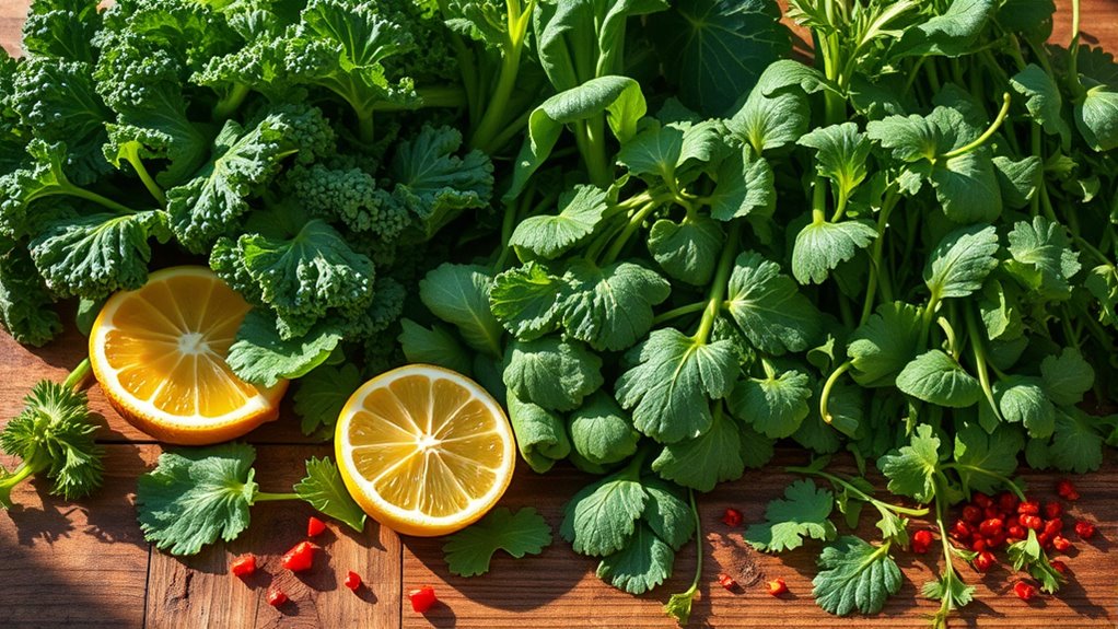 enhancing wild greens flavor