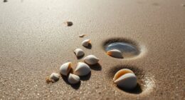 spotting buried clams after storms