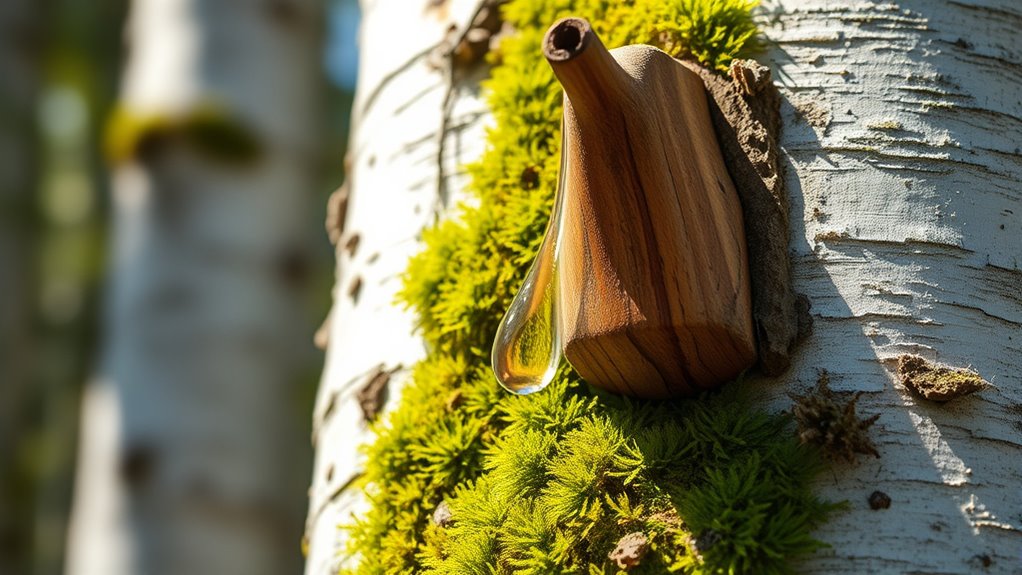 wild tree sap collection