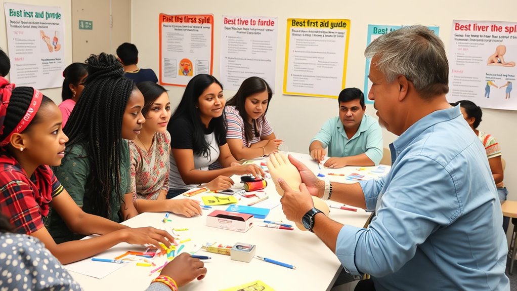 attend community first aid workshops