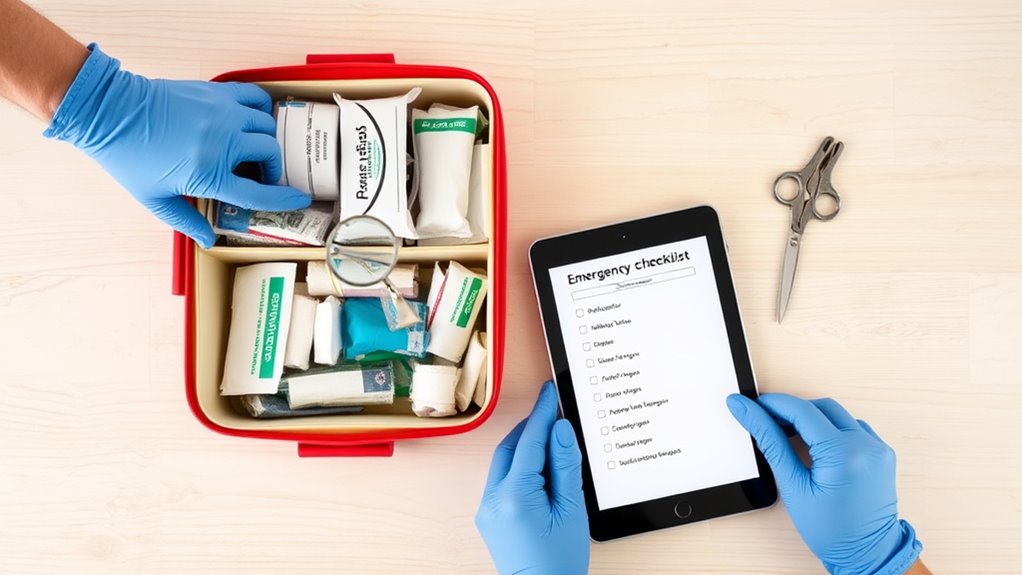 check and restock supplies